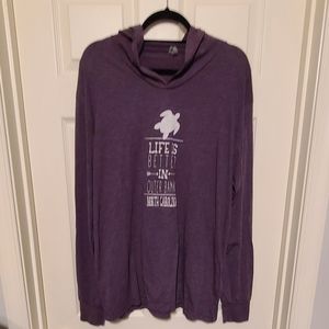 Outerbanks Turtle Long Sleeve Shirt Hooded